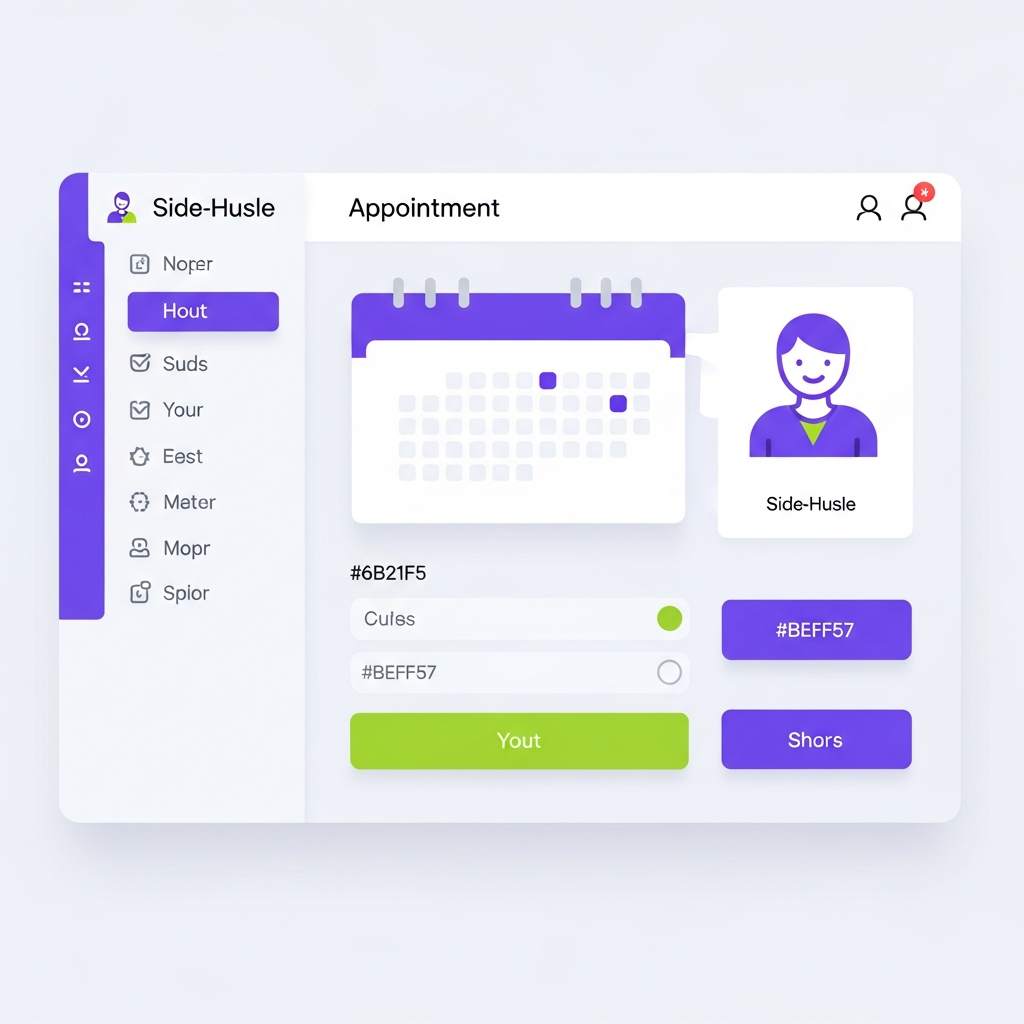 Booking page side hustle tool